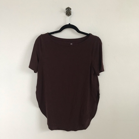 Brown Gap Athletic Tshirt Workout Top Short Sleeve - Picture 4 of 5
